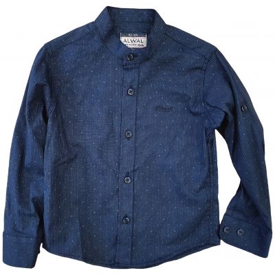 Camasa tunica pentru baieti de culoare bleumarin cu imprimeuri mici
