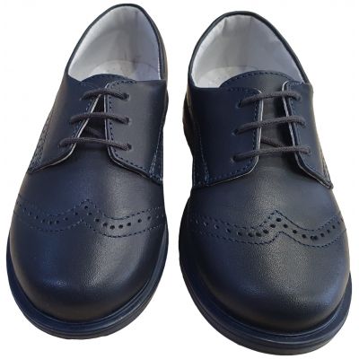 Pantofi Hokide model Oxford, piele naturală bleumarin