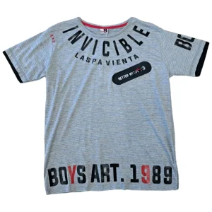 Tricou gri cu negru pentru băieți