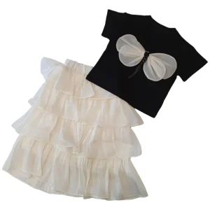 Compleu două piese ivory cu negru