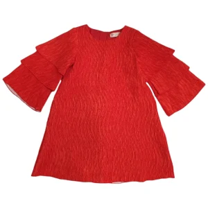 Rochie cu mâneci volănașe roșie